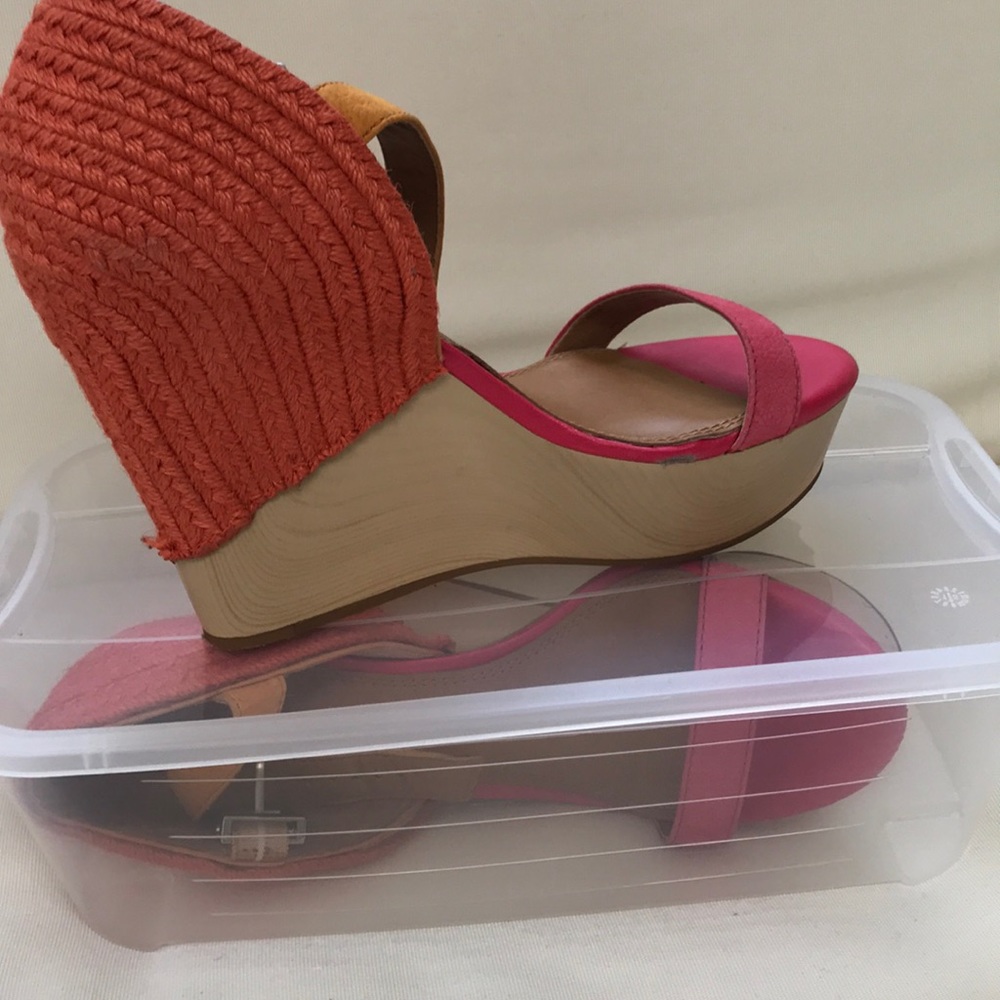 Beautiful colorful High heel wedge sandals